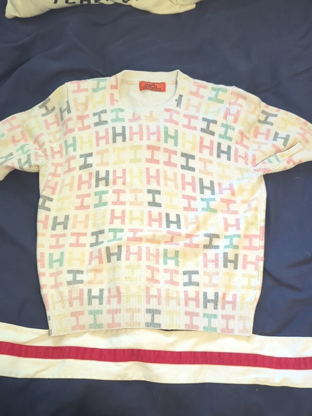 Hermes Pastel‎ Knit Top H Logo Size XS Small